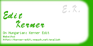 edit kerner business card